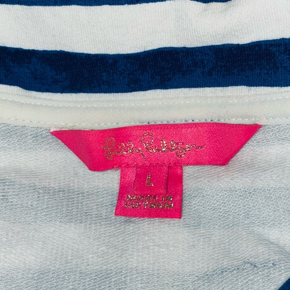 Lilly Pulitzer Captain Bright Navy Positano Stripe UPF 50 French Terry Dress - Picture 3 of 3